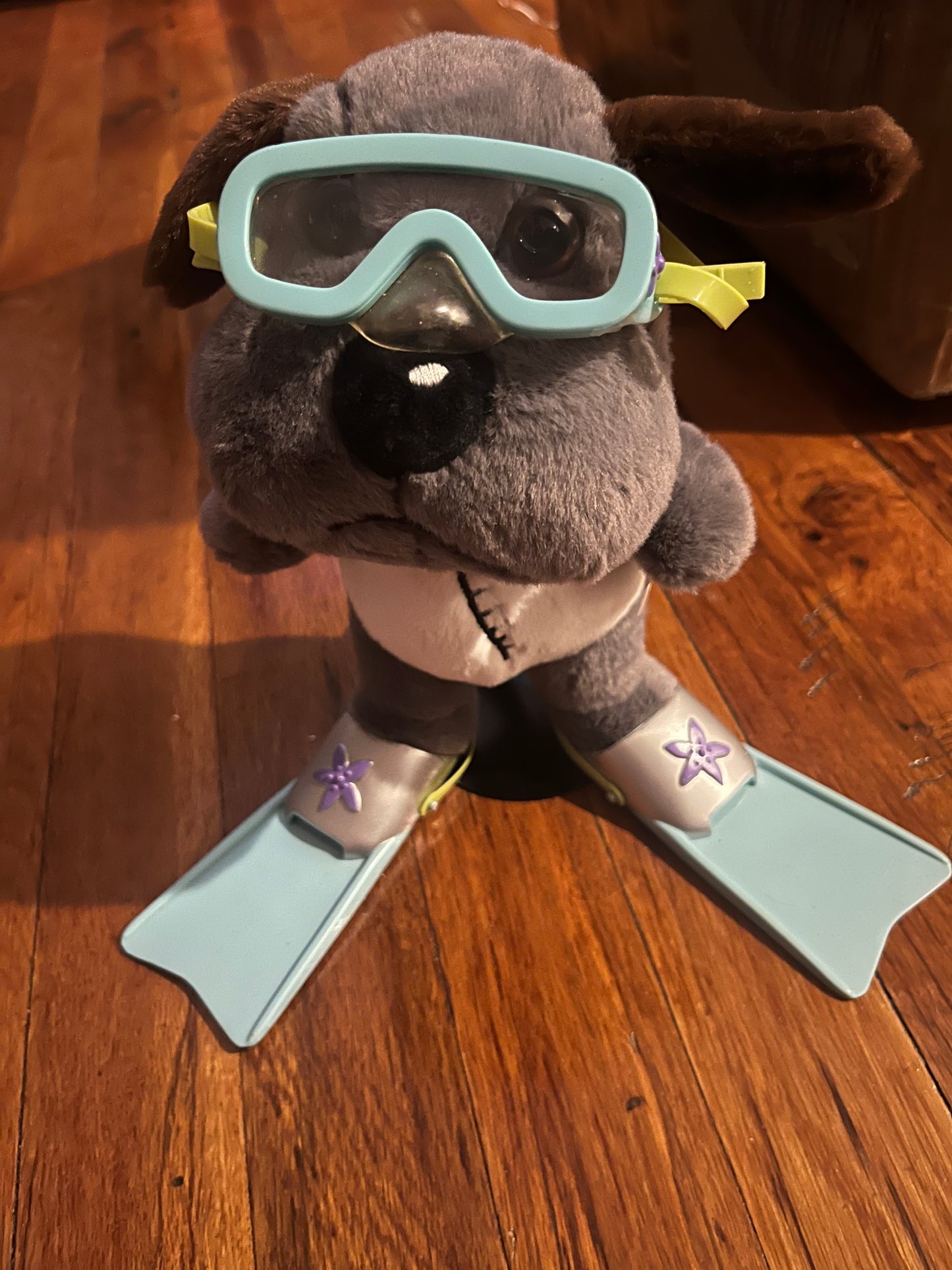 Wuffy and the Peanut Butter Fish and Dressed Wuffy Plush (snorkel gear) - Book 3 Dressed Gift Set